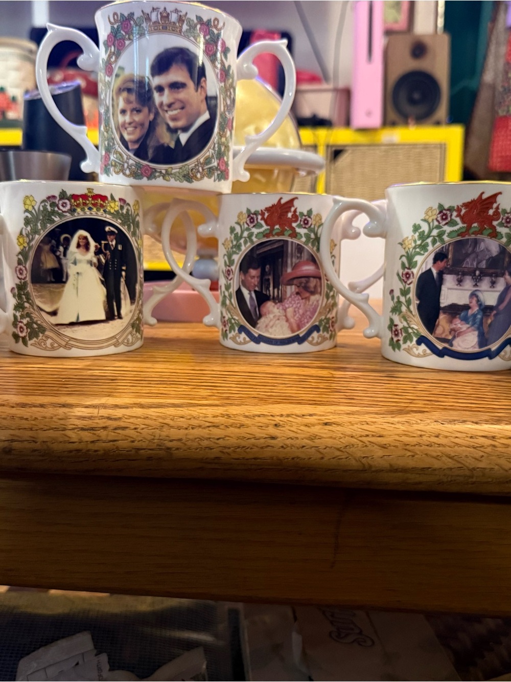 Royal Commemorative Porcelain Loving Cup Set - White